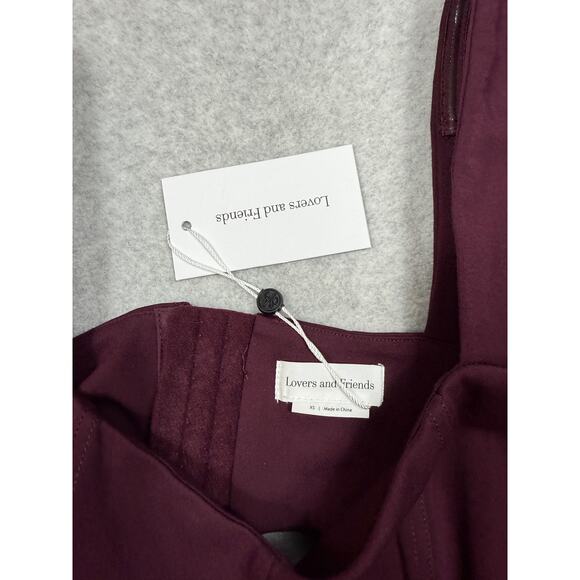 Lovers + Friends Womens Size XS Tanya Jumpsuit Midnight Burgundy NWT - Picture 5 of 11